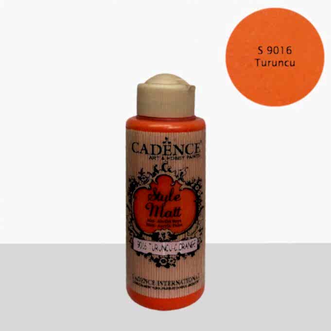 STYLE MAT AKRİLİK BOYA S-9016 TURUNCU 120ML