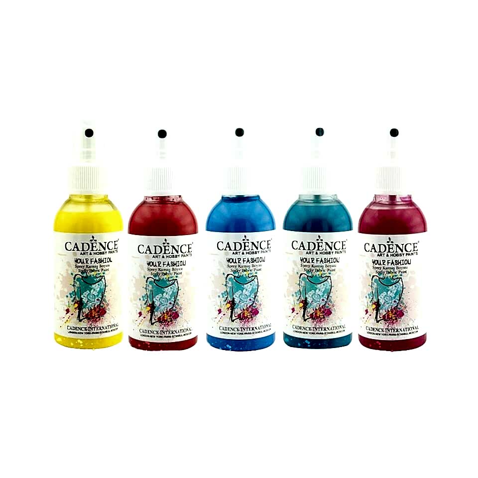 CADENCE SPREY KUMAŞ BOYASI 100ML 5Lİ SET