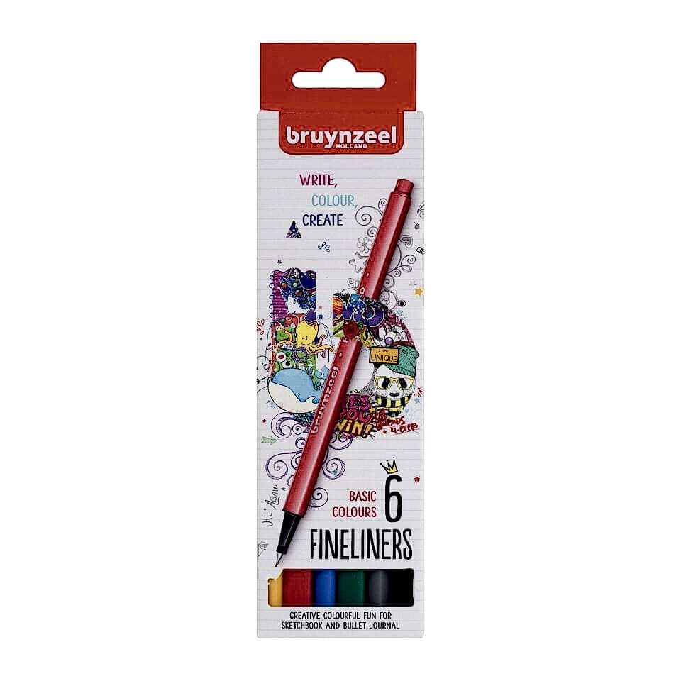BRUYNZEEL FINELINER 0.4 MM SET 6 RENK (BASIC)