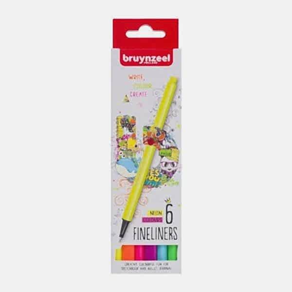 BRUYNZEEL FINELINER 0.4 MM SET 6 RENK (NEON)