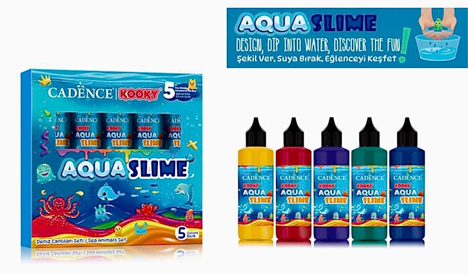KOOKY AQUASLIME DENİZ CANLILARI SETİ 5X90ML