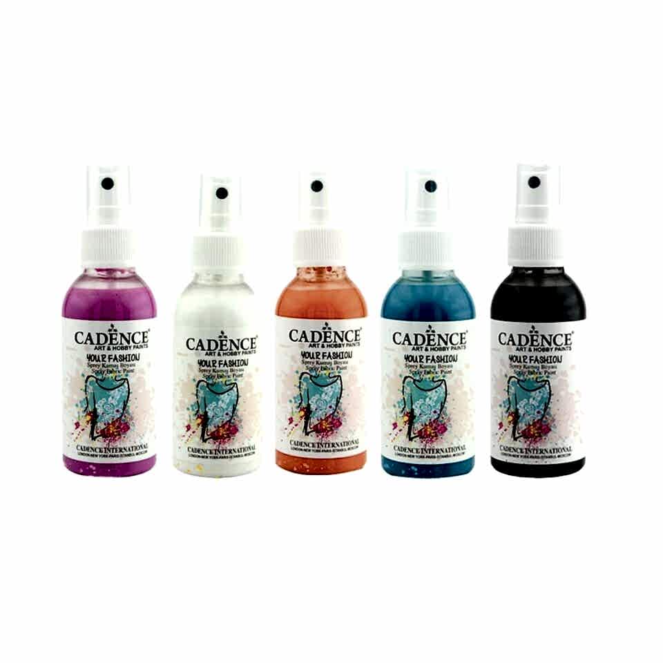 CADENCE SPREY KUMAŞ BOYASI 100ML 5Lİ SET