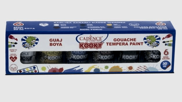 CADENCE KOOKY GUAJ BOYA ( TEMPERA ) 6'LI  SET 30ML
