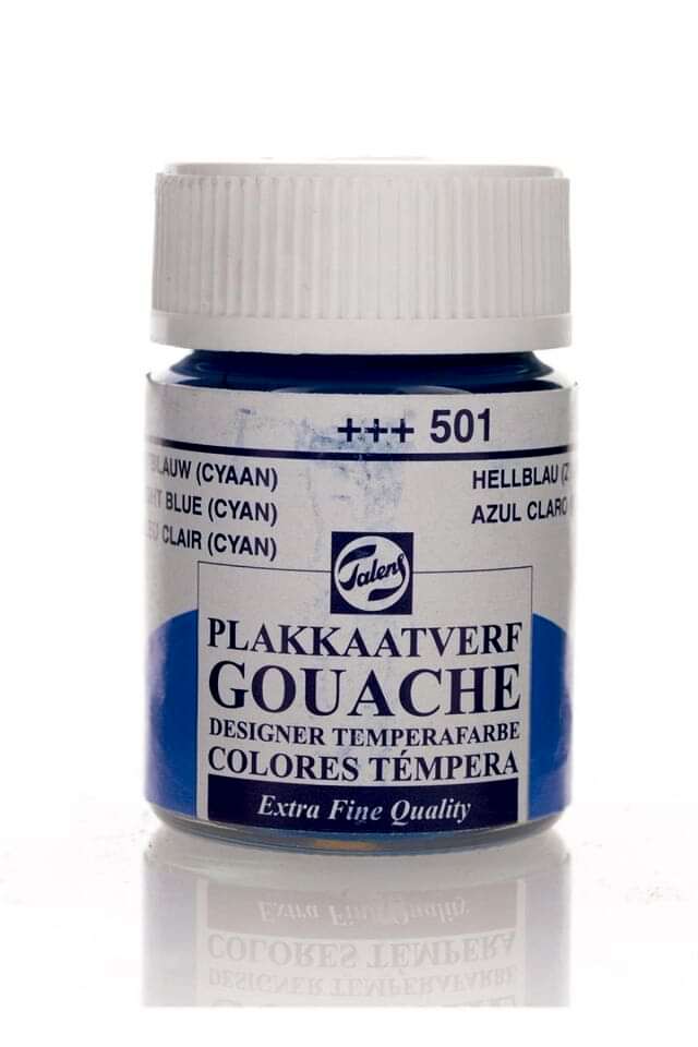 TALENS GOUACHE JAR 16ML LIGHT BLUE CYAN