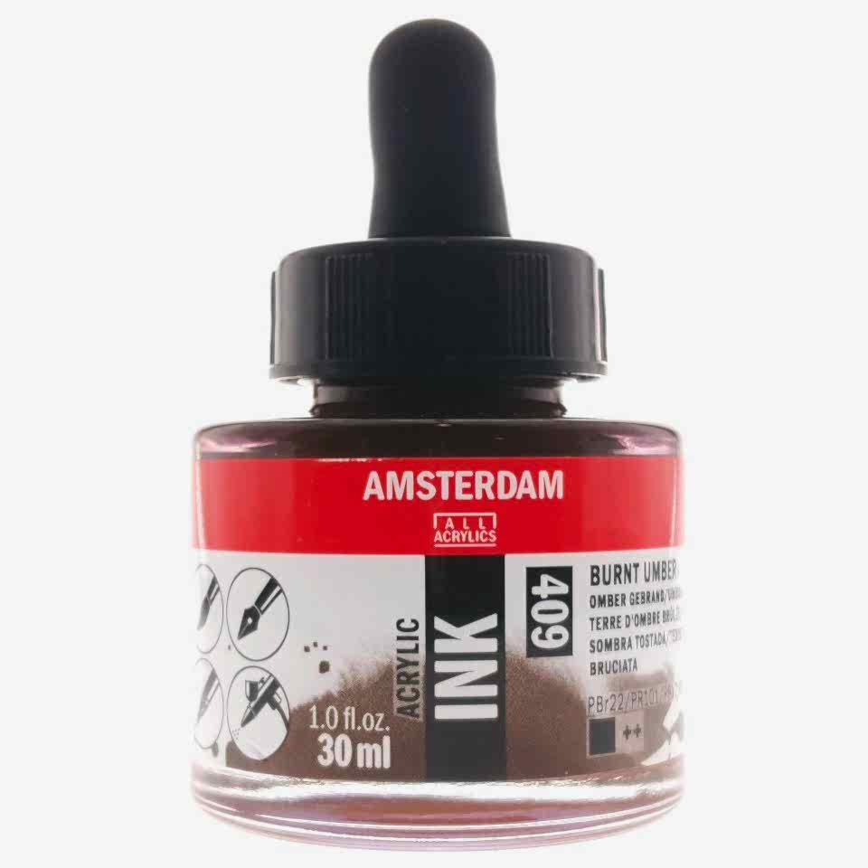 AMSTERDAM AAC INK 30ML BURNT UMBER