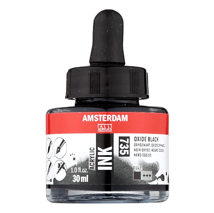AMSTERDAM AKRİLİK MÜREKKEP 30 ML OXIDE BLACK